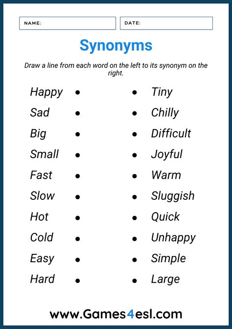 exerciser synonym|synonym exercise worksheets.
